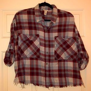 Flannel woman top